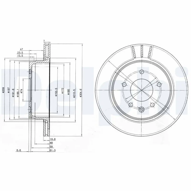 DELPHI BG3542 Тормозной диск