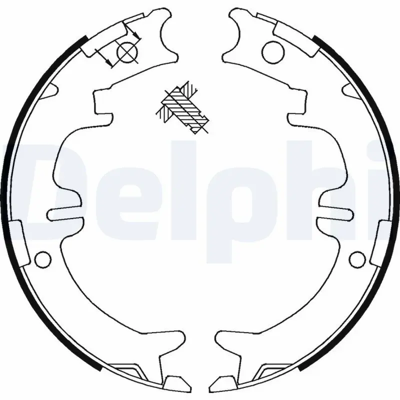 DELPHI LS1892 Колодки тормозные барабанные,