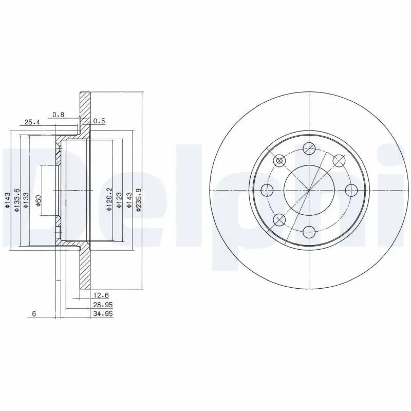 DELPHI BG2148 Диск тормозной (2 шт в уп)