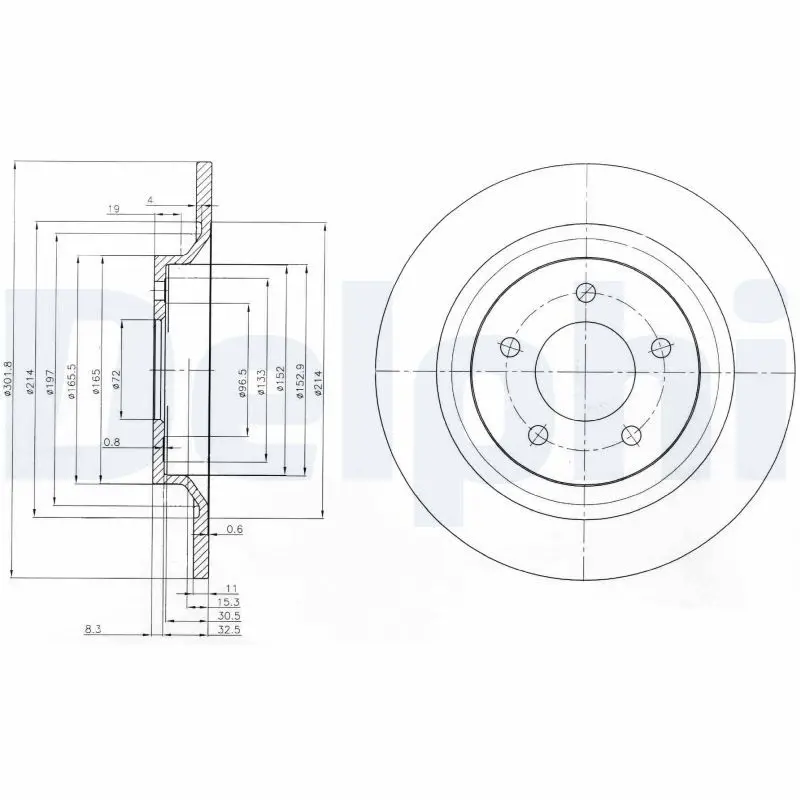 Delphi BG4026 Тормозной диск