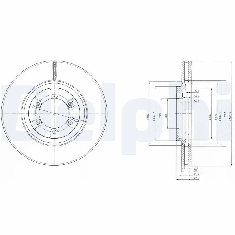 DELPHI BG4133 Тормозной диск