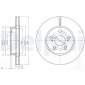 BG4269 Delphi Диск тормозной передний