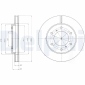BG4257 Delphi Диск тормозной передний