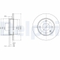 BG2439 DELPHI Торм диск передн 239 5X10 4