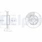 BG3508 DELPHI Торм диск переднвент 235X22 4