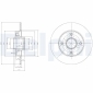 BG9022RSC Delphi Диск тормозной задний со