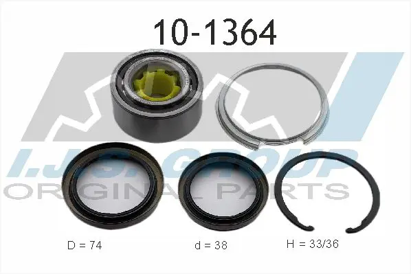 IJS GROUP 101364 Комплект подшипника ступицы
