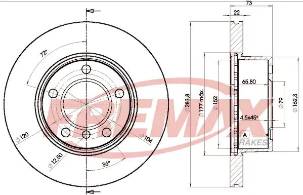 BD4629 ДИСК ТОРМОЗНОЙ BMW