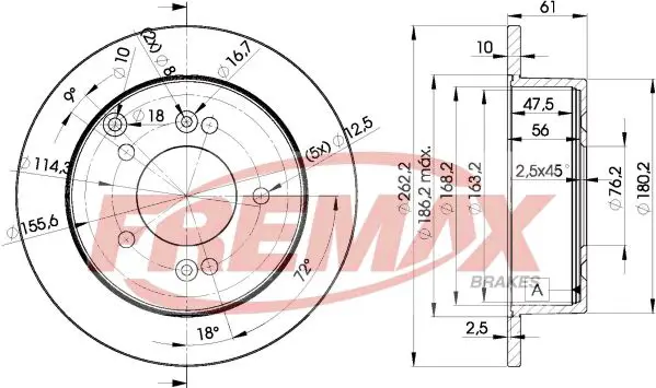BD2905 ДИСК ТОРМОЗНОЙ HYUNDAI KIA