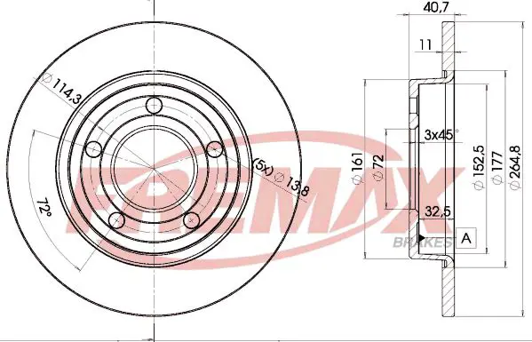 BD3275 ДИСК ТОРМОЗНОЙ ЗАДНИЙ . MAZDA