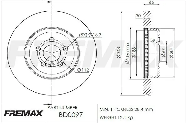 BD0097 Диск тормозной передний bmw 5,