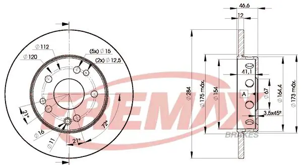 FREMAX BD7210 Тормозной диск