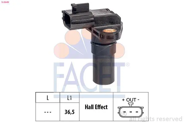 Facet 90649 1.953.649 Датчик р.вала