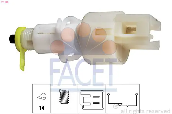 FACET 71108 Выключатель фонаря сигнала