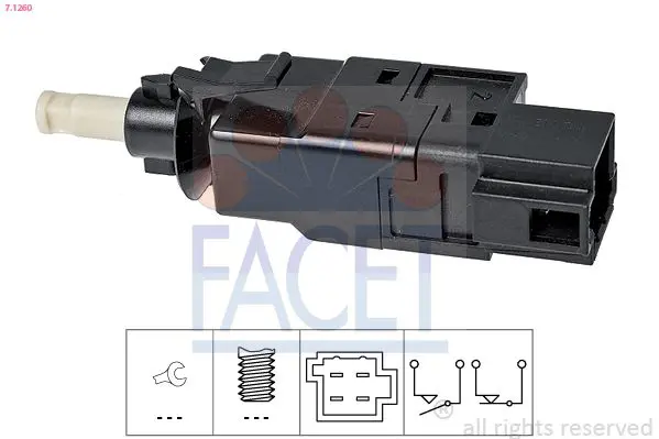 FACET 71260 Выключатель фонаря сигнала