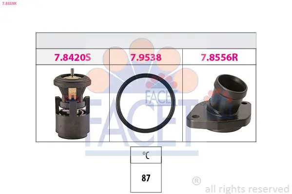 FACET 78559K Термостат VW/Seat/Skoda 82-10