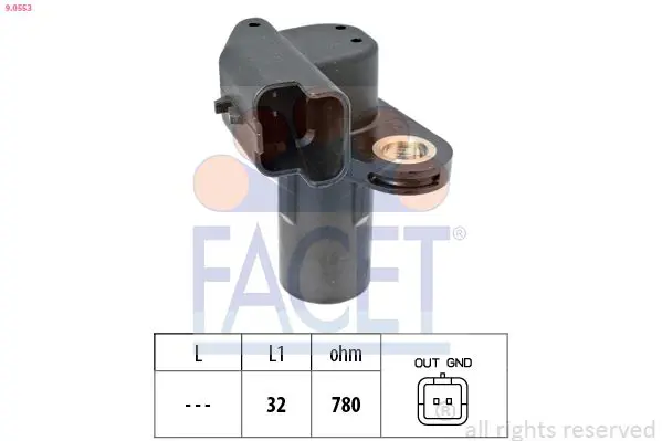 9.0553 Датчик к.вала Renault 1.9dci