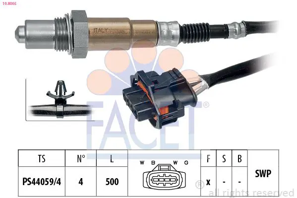 10.8065 Лямбда-зонд 4x L=570mm Opel