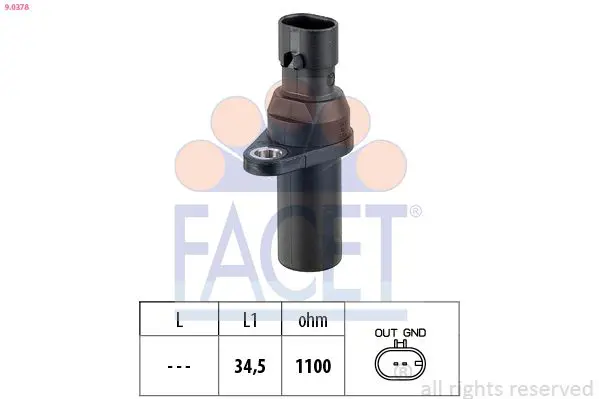 9.0378 Датчик р.вала Fiat Punto 1.2