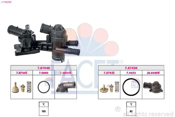 FACET 77962KK Thermostat, coolant