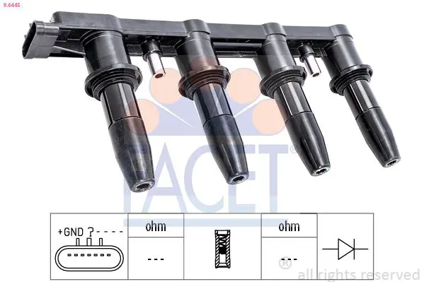 FACET 96445 Катушка зажигания