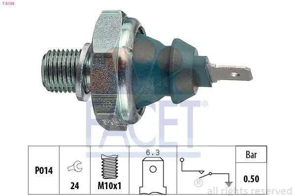 7.0138 Датчик давл.масла VW Golf 1.4