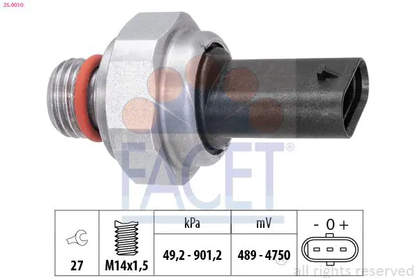25.0010 Sensor, exhaust pressure