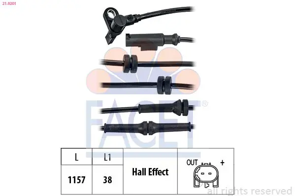 21.0201 Sensor, wheel speed