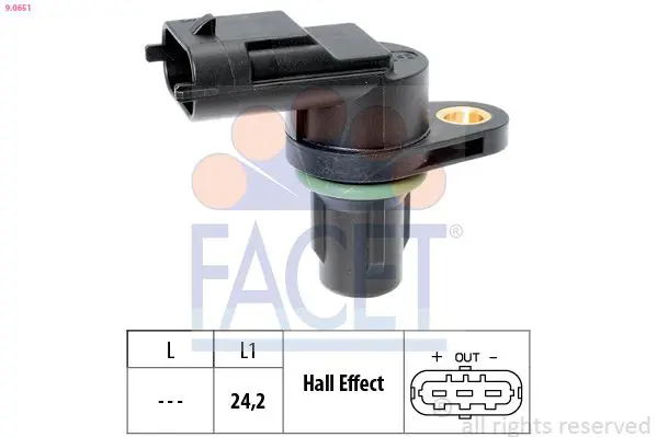 9.0651 Датчик р.вала Volvo 2.4 d 06