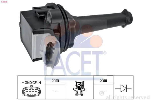 FACET 96378 Катушка зажигания Volvo
