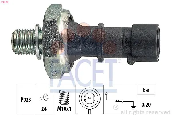 FACET 70170 Датчик давл.масла Opel