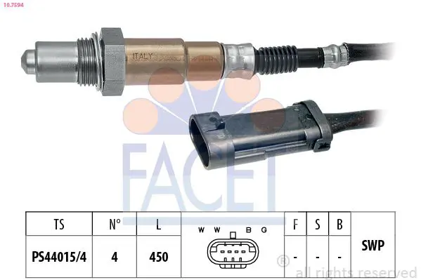 FACET 107594 ЛЯМБДА-ЗОНД DACIA: LOGAN 1.4