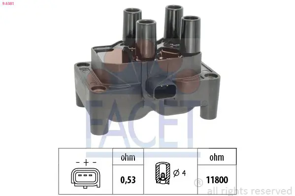 FACET 96381 Катушка зажигания