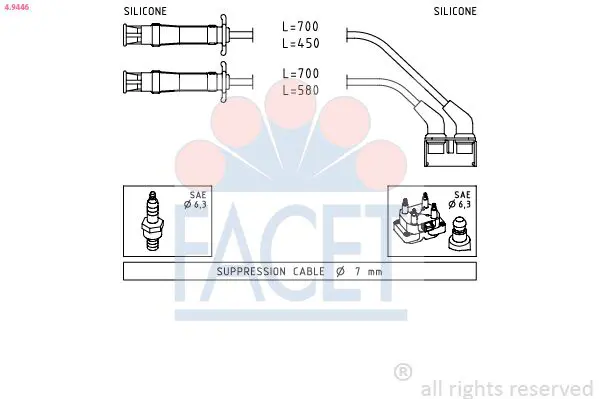 FACET 49446 Комплект электропроводки