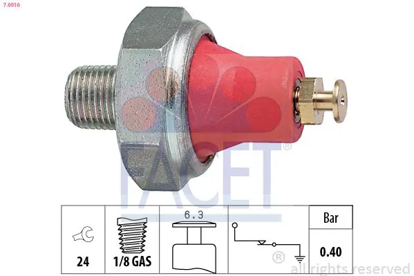 FACET 70016 Датчик давления масла (1полюс)