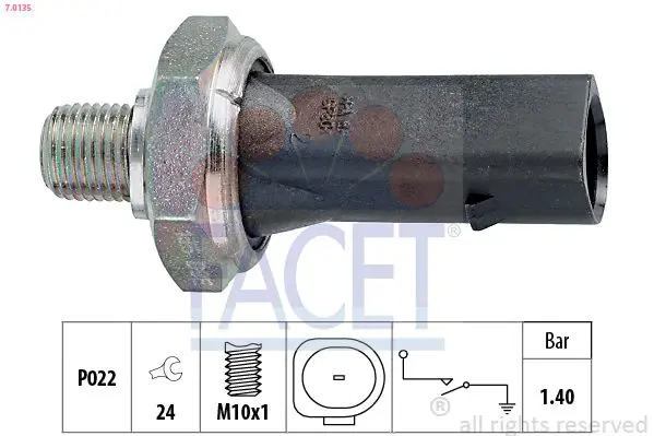 7.0135 Датчик давл.масла Audi/VW 1.6,