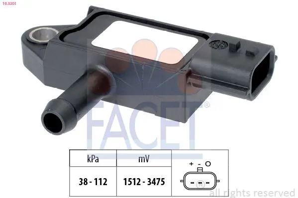 FACET 103301 Sensor, exhaust pressure
