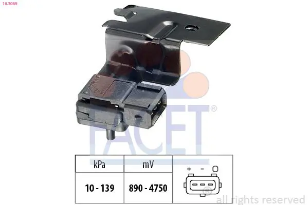  FACET 1.993.069 Датчик давл. воздуха