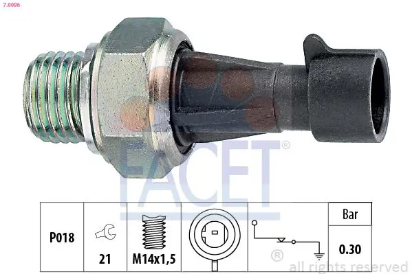 FACET 70096 Датчик давл.масла