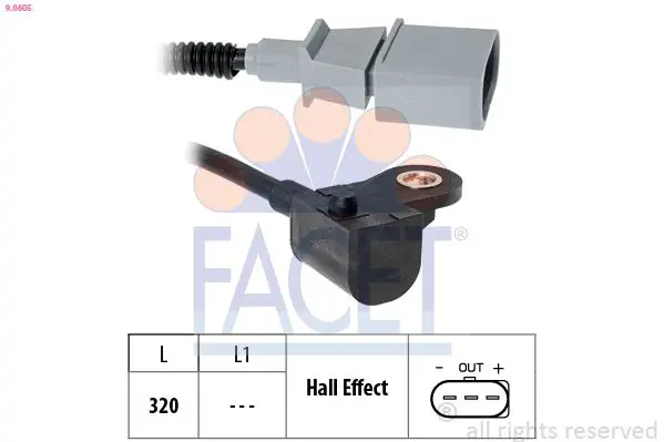 Facet 90605 Датчик р.вала Audi/VW 2.0TDI