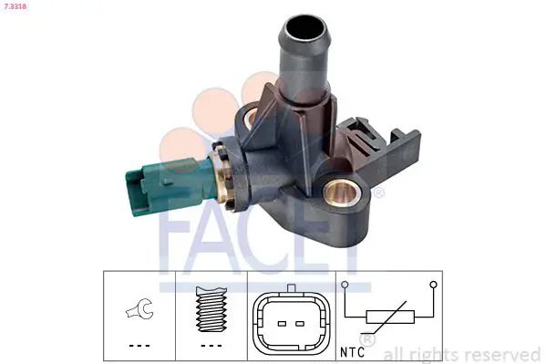 FACET 73318 Датчик темп. охл. жидкости