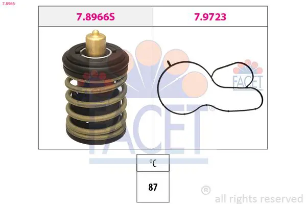 FACET 78966 Термостат, охлаждающая