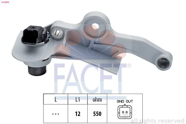 FACET 90299 Датчик к.вала Peugeot