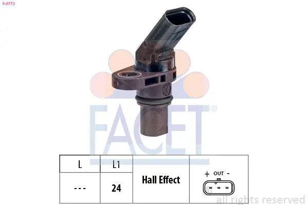 9.0773 FACET Датчик р.вала VW