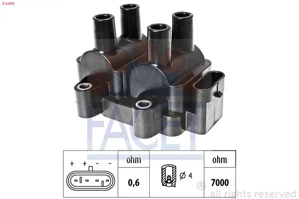 FACET 96496 Катушка зажигания