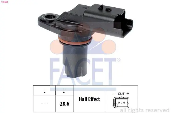 Facet 90551 датчик положения коленчатого