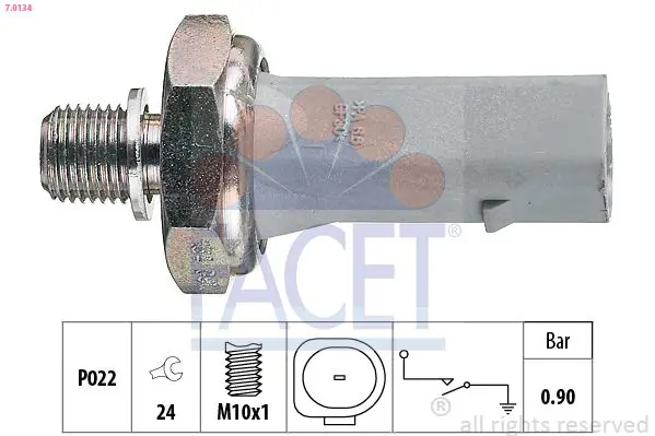 FACET 70134 Датчик давл.масла Audi A4, VW