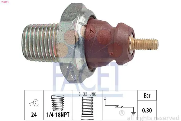 Facet 70011 Датчик давл.масла Ford, Mazda