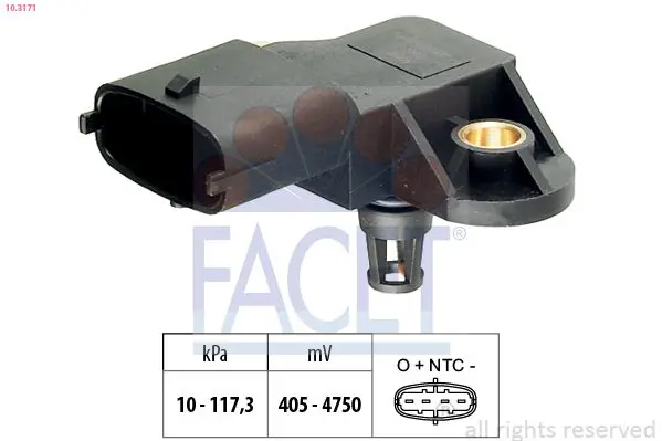 FACET 103171 Датчик давл.выхлоп. газов