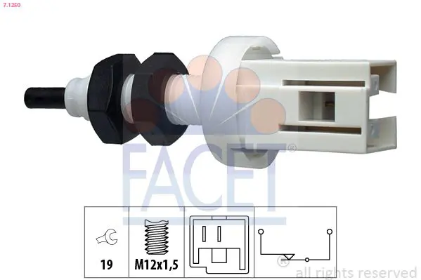 FACET 71250 Выключатель фонаря торм. Iveco
